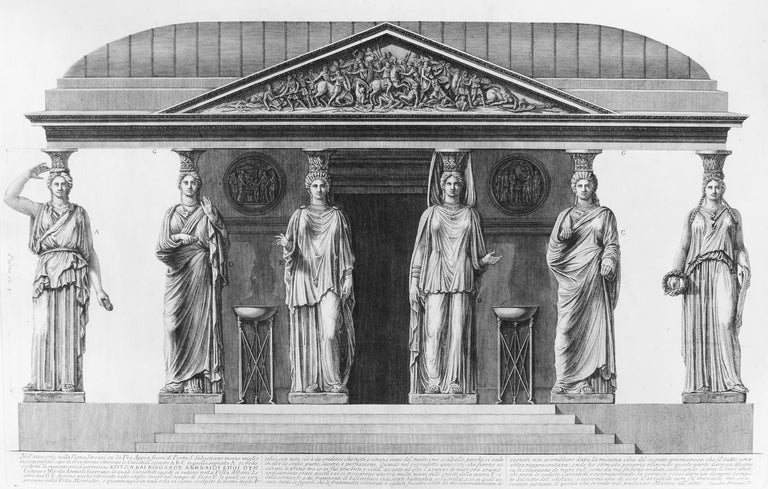 Group of Caryatids, 1778, by Giovanni Battista Piranesi, offered by Wallector