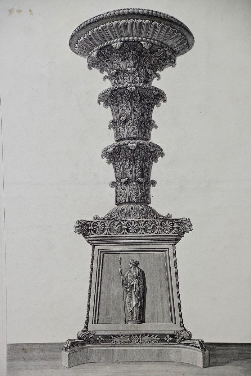 Altro Candelabro Antico Piranesi Etching of Ancient Roman Architectural Objects - Print by Giovanni Battista Piranesi