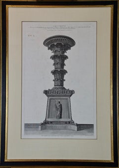 Altro Candelabro Antico Piranesi Etching of Ancient Roman Architectural Objects