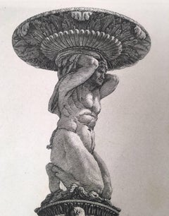 Antique Marble Tripod Candelabra from Piranesi's Museum