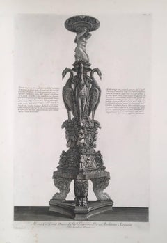 Antique Marble Tripod Candelabra from Piranesi's Museum