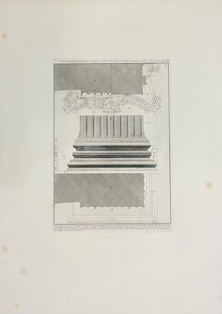 Giovanni Battista Piranesi Interior Print - Architectural Elements of the Interior of the Pantheon in Rome