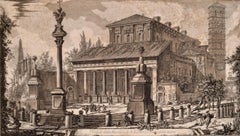Basilica di San Lorenzo a Roma: Un'acquaforte del XVIII secolo di Piranesi incorniciata