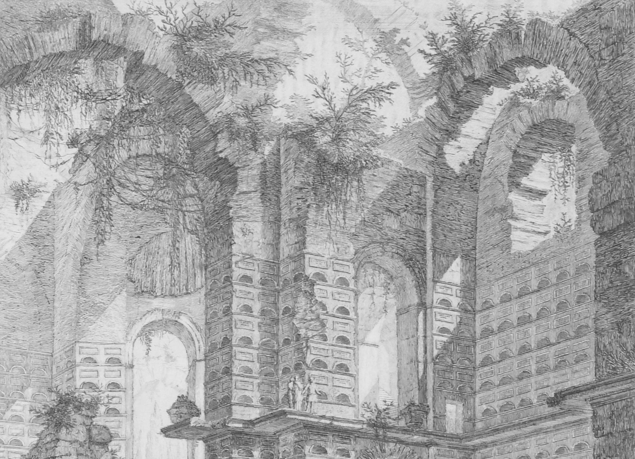 Camera sepolcrale - Interior Print Grigio di Giovanni Battista Piranesi