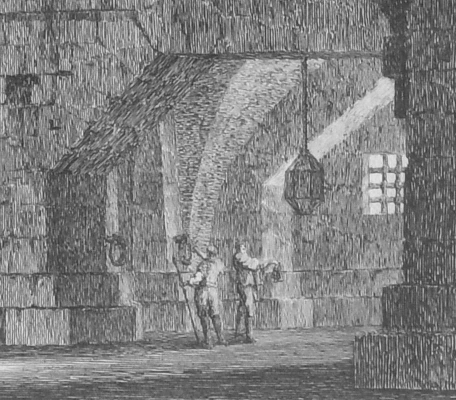 Carcere ascura
Radierung, 1743
Signiert in der linken unteren Ecke der Platte
Von: Prima Parte, 1743
Zweite Auflage: 1750-1778
Wasserzeichen: R 37-39
Ein zu Piranesis Lebzeiten gedruckter Lebensabdruck, bevor die Platten in den 1790er Jahren von