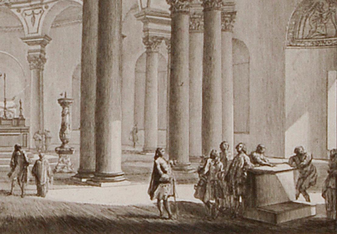 Se trata de un grabado enmarcado del siglo XVIII de Giovanni Battista Piranesi titulado: 