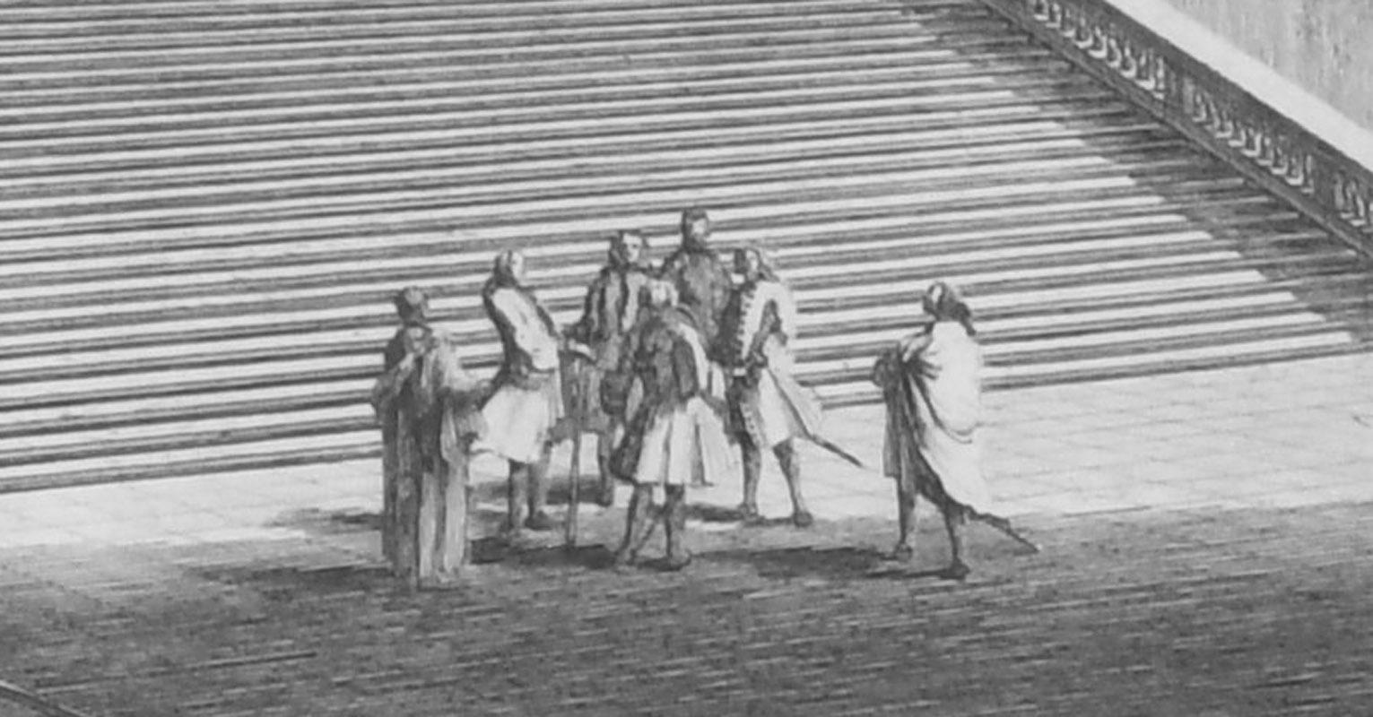 Galería grande de estatuas
Aguafuerte, 1743
Firmado en la esquina inferior izquierda de la placa
De: Prima Parte, 1743
Segunda edición: 1750-1778
Marca de agua: R 37-39
Una impresión de toda la vida impresa en vida de Piranesi, antes de que sus