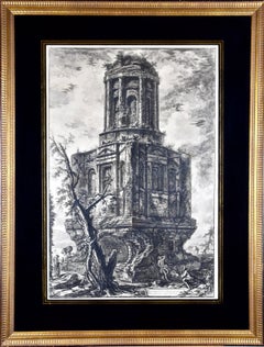 Antique "Avanzi di un Antico Sepulc'ro" Piranesi Etching of Ancient Roman Architecture