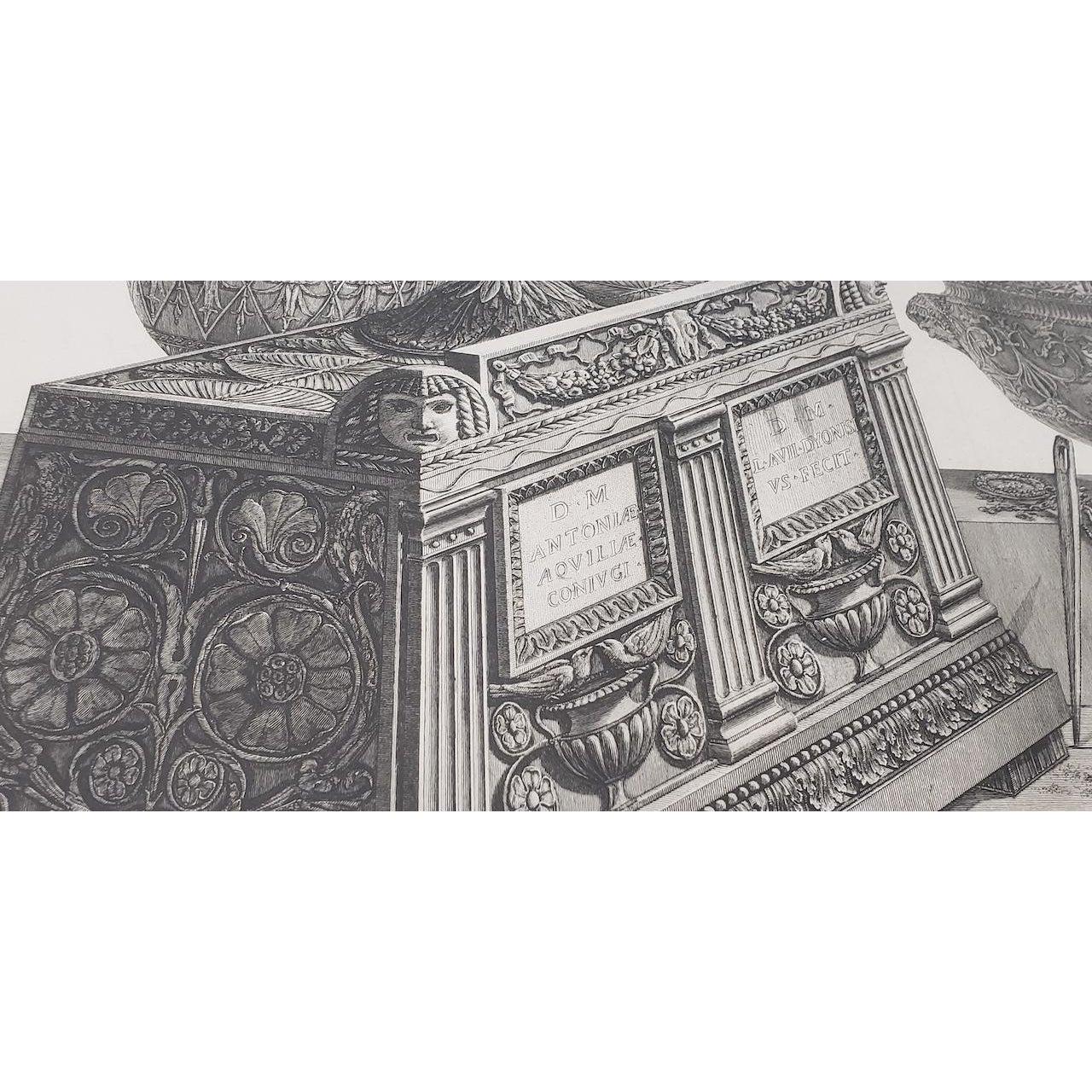 Giovanni Piranesi Marble Urns and Vases and Lamps Etching C.1770 For Sale 5