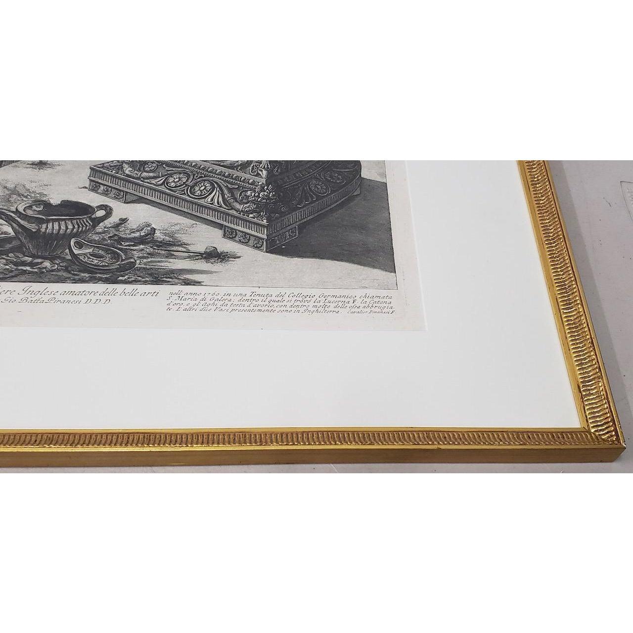 Giovanni Piranesi Marble Urns and Vases and Lamps Etching C.1770 - Beige Print by Giovanni Battista Piranesi
