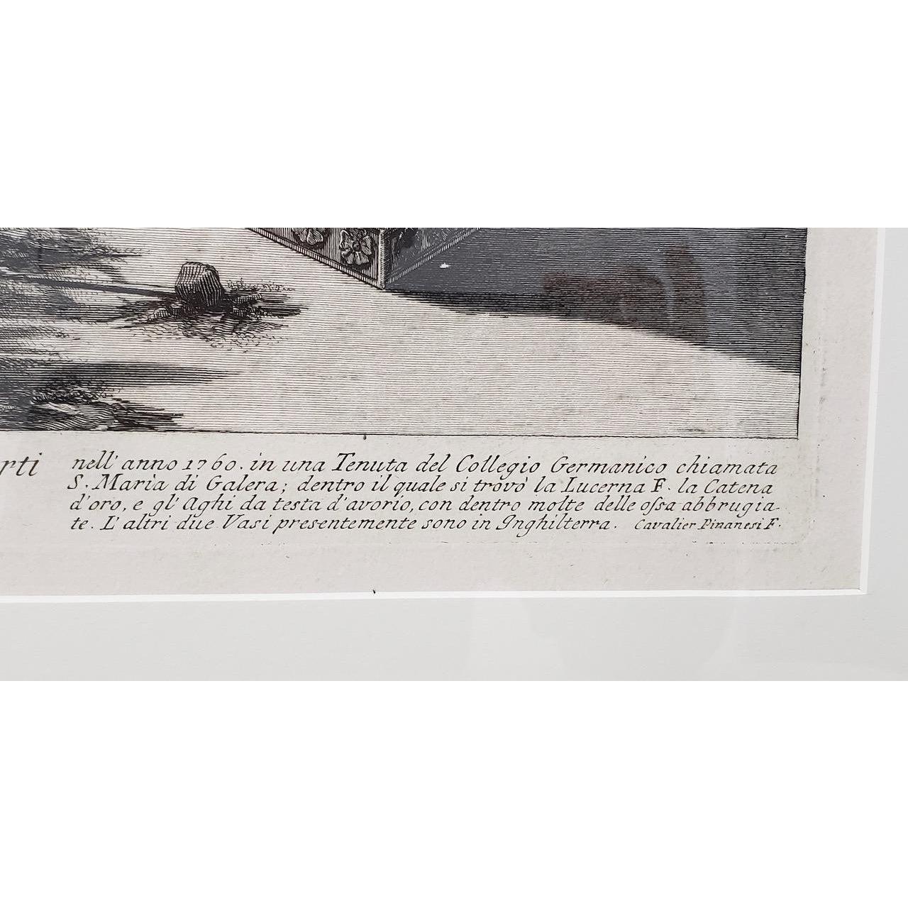 Giovanni Piranesi Marble Urns and Vases and Lamps Etching C.1770 For Sale 3