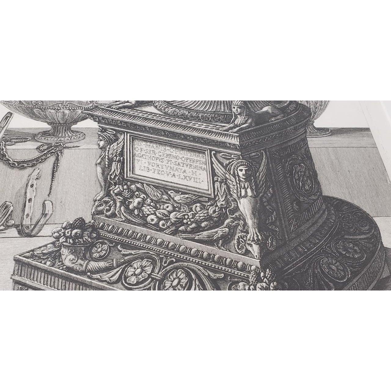 Giovanni Piranesi Marble Urns and Vases and Lamps Etching C.1770 For Sale 4