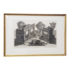 Giovanni Piranesi Urnas y jarrones de mármol y lámparas Aguafuerte C.1770