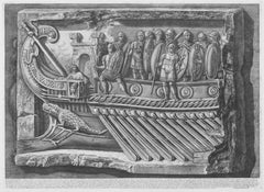 Relieve de mármol de un trirreme del Templo de Fortuna, Praeneste, de Vasi