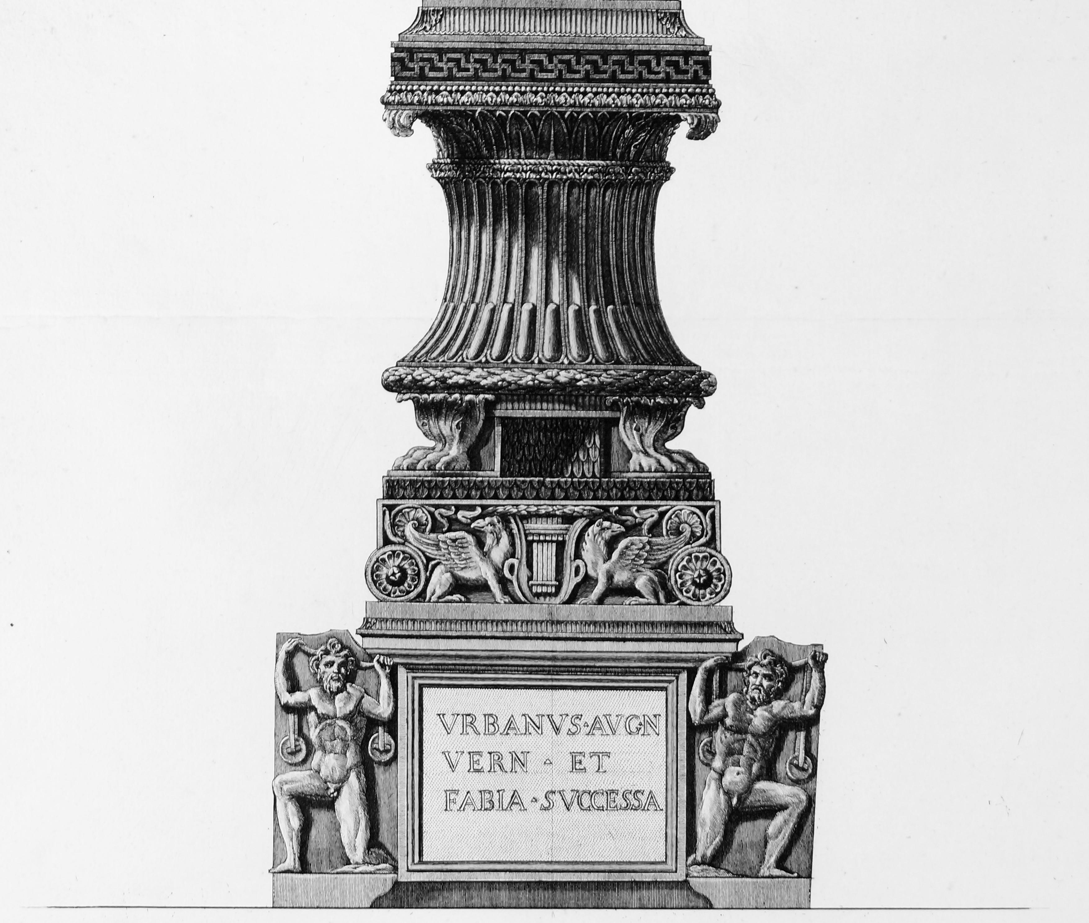 Monumento antico ritrovato fra le rovine di un Sepolcro sulla Via Appia - 1778 - Print by Giovanni Battista Piranesi