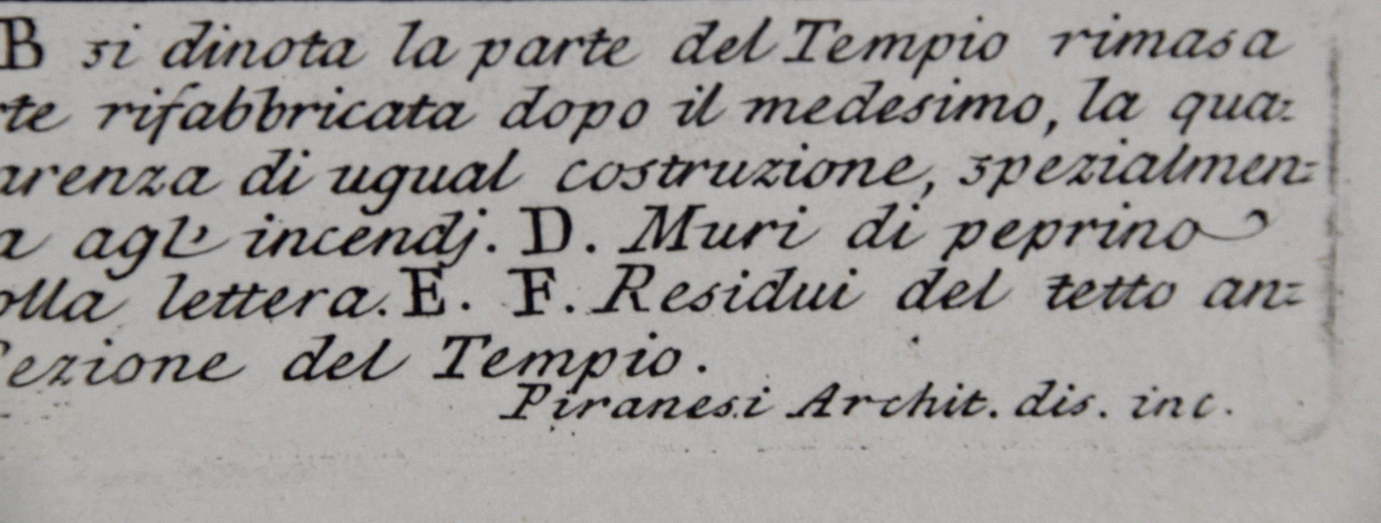 Pair of Piranesi Etchings of Ancient Roman Architectural Objects, 18th Century  - Old Masters Print by Giovanni Battista Piranesi