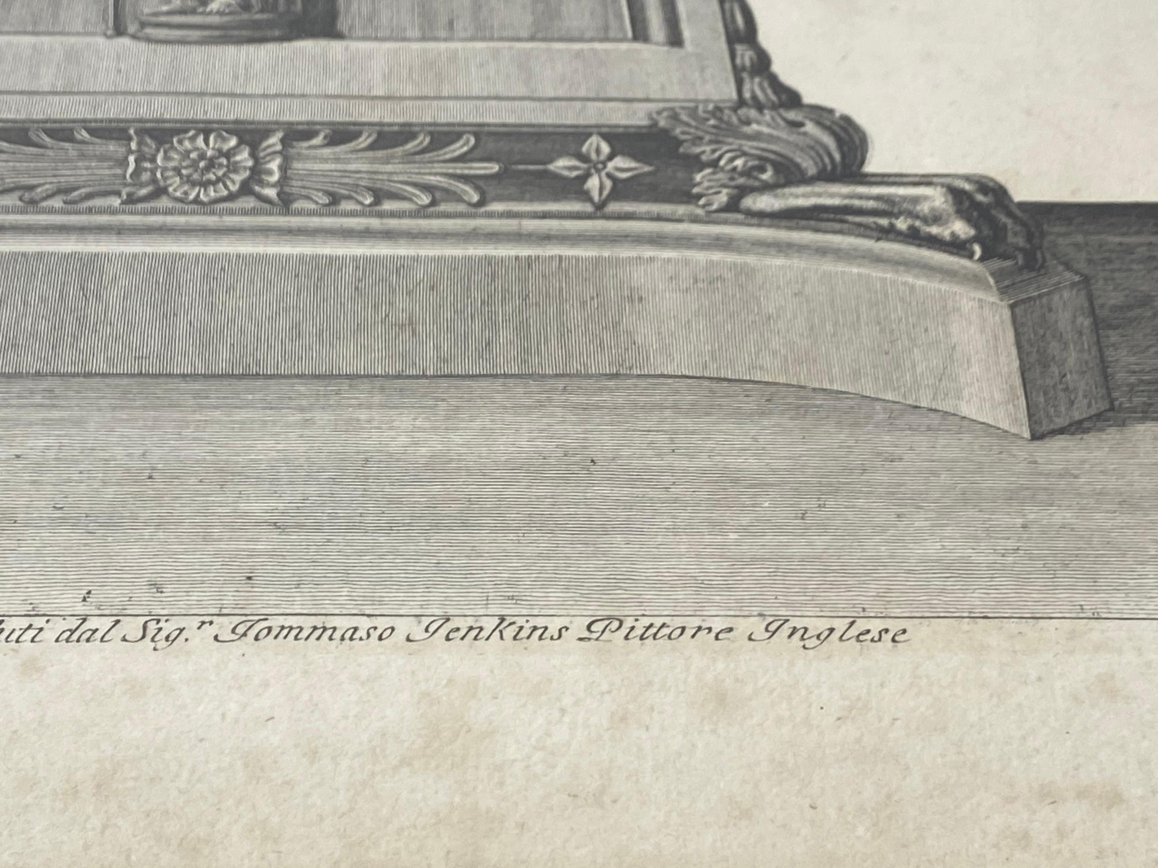 Ein Paar gerahmte architektonische Vasen von Giovanni Battista Piranesi mit Radierungen, um 1770 im Angebot 6