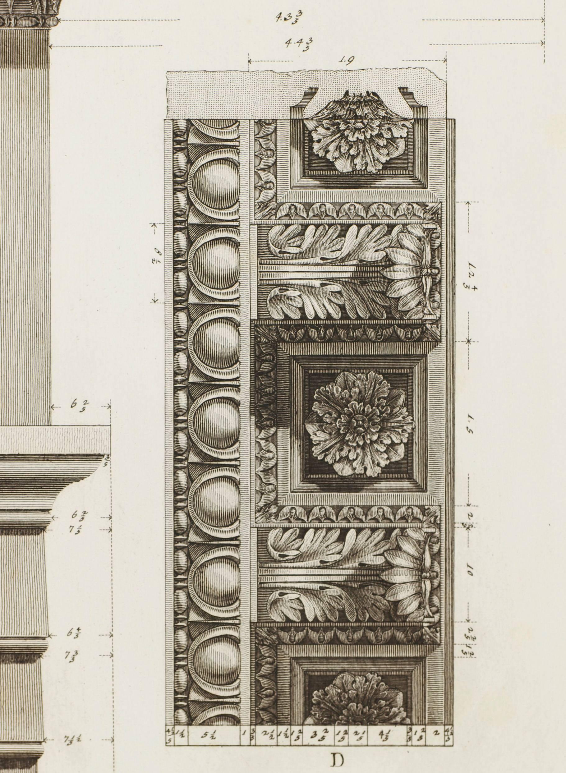 Pantheon Interior Corinthian Pilaster - Print by Giovanni Battista Piranesi