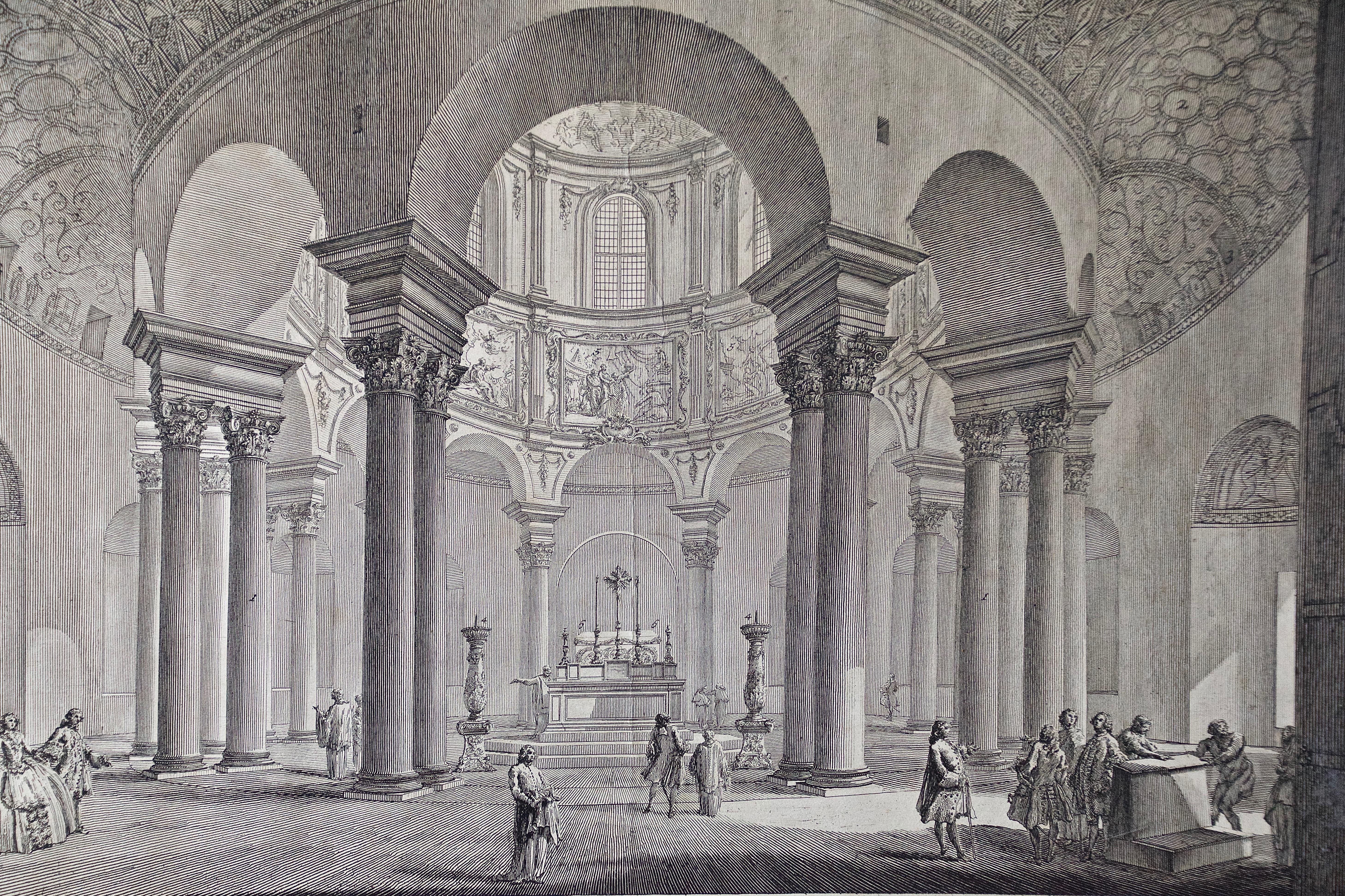 Piranesi Architectural View of the Tomb of St. Costanza in Rome, 18th Century  - Print by Giovanni Battista Piranesi