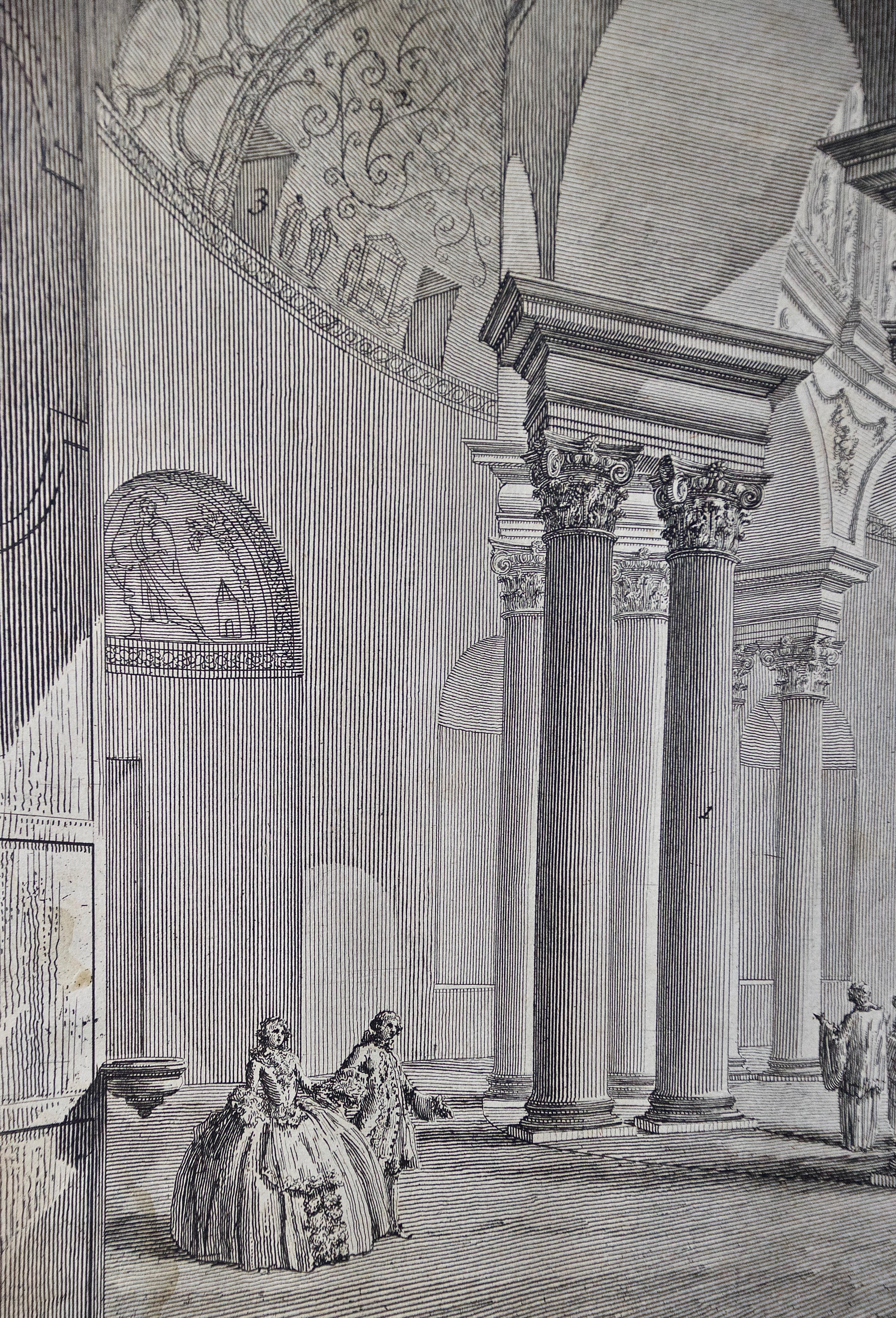 Piranesi Architectural View of the Tomb of St. Costanza in Rome, 18th Century  - Old Masters Print by Giovanni Battista Piranesi