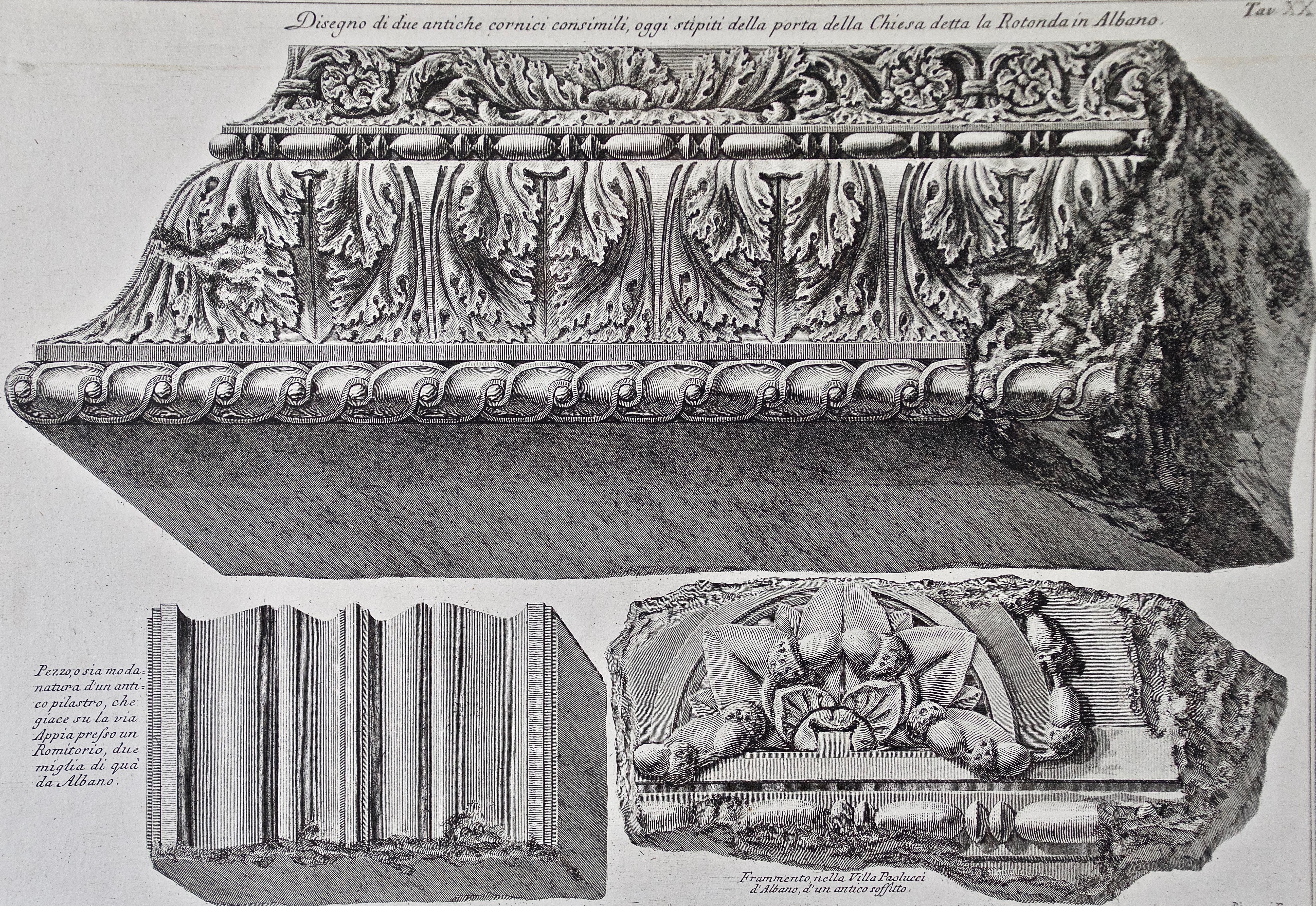 Piranesi Architectural Views of Ancient Roman Architectural Objects , 18th C. - Print by Giovanni Battista Piranesi