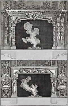 18th C. Piranesi Fireplace Designs based on Ancient Architectural Styles