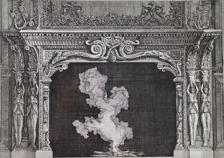 Piranesi Architectural Views of Roman Fireplace Designs, 18th Century  - Old Masters Print by Giovanni Battista Piranesi