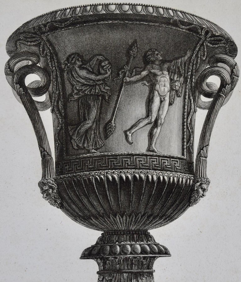 Piranesi Etching of Ancient Roman Marble Vase, 