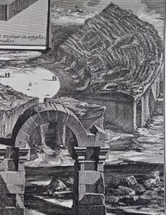 Gravure de Piranesi du 18e siècle « Paliquiae Theartri Pompejani », un ancien théâtre romain