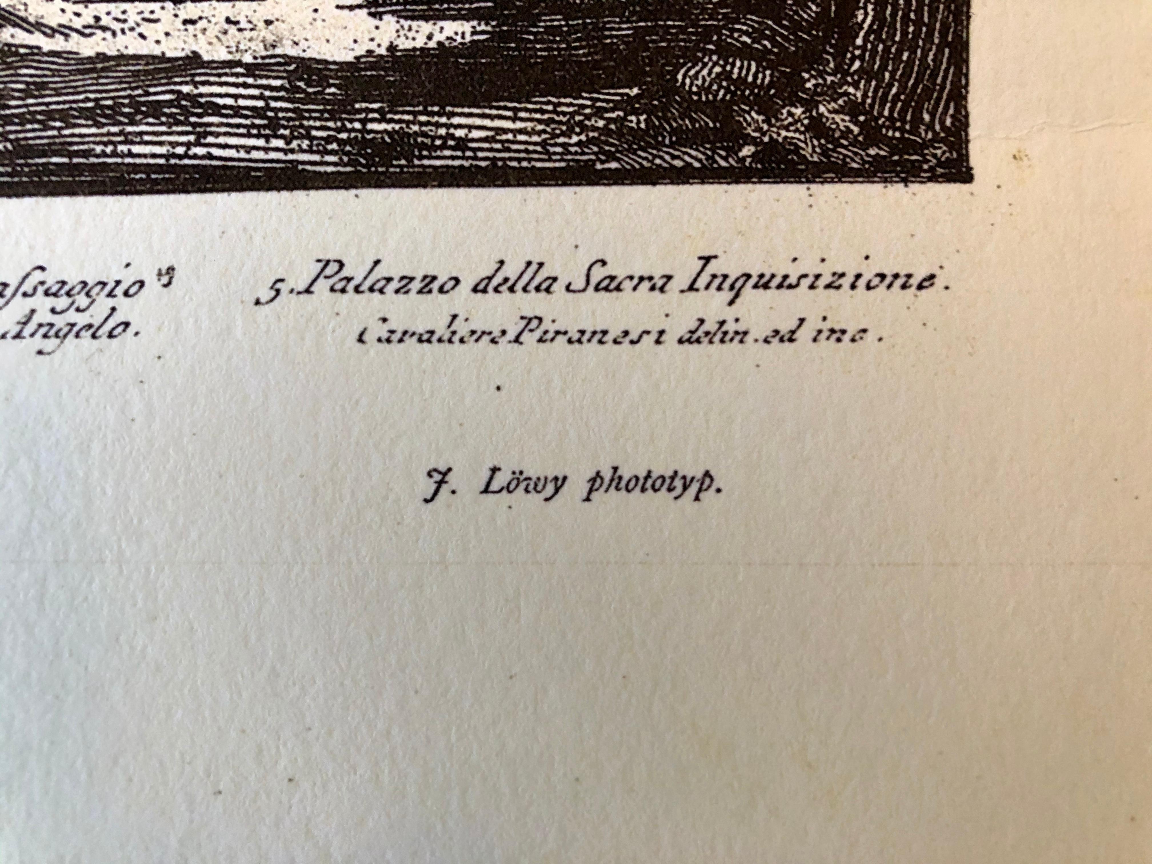 Fine Art Print Hahnemuehle, editioned, Giovanni Battista Piranesi print  in Verlag von AD Lehmann in Wien, end of 19 century. SalamonArt certificate will be included.