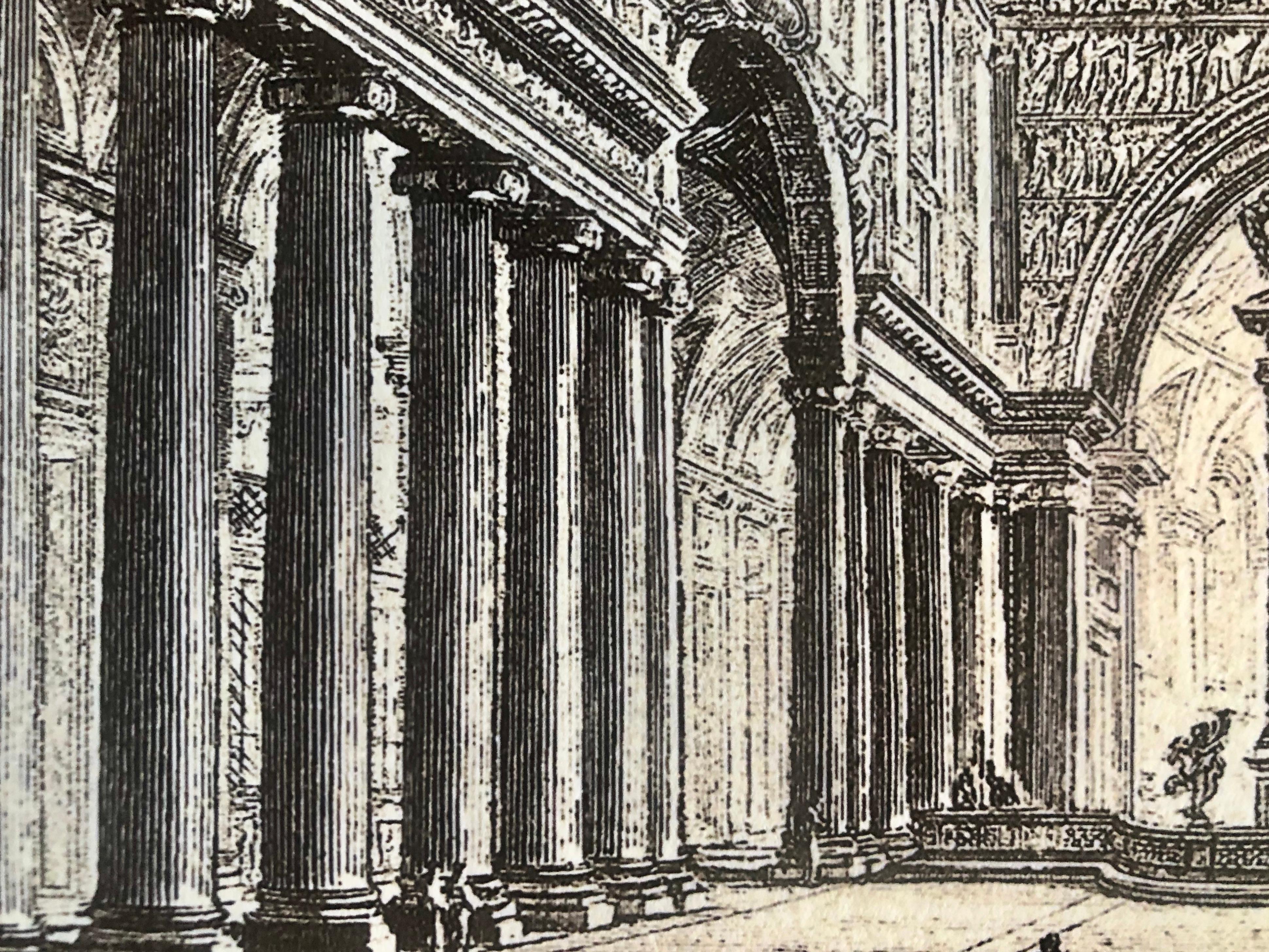 Piranesi V. - Gray Interior Print by Giovanni Battista Piranesi