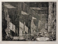 Roman Tunnel under Lake Albano, Italy, Vintage Print