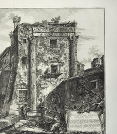 Rovine del Tempio de' Castori nella città di Cora - Etching by G. B. Piranesi