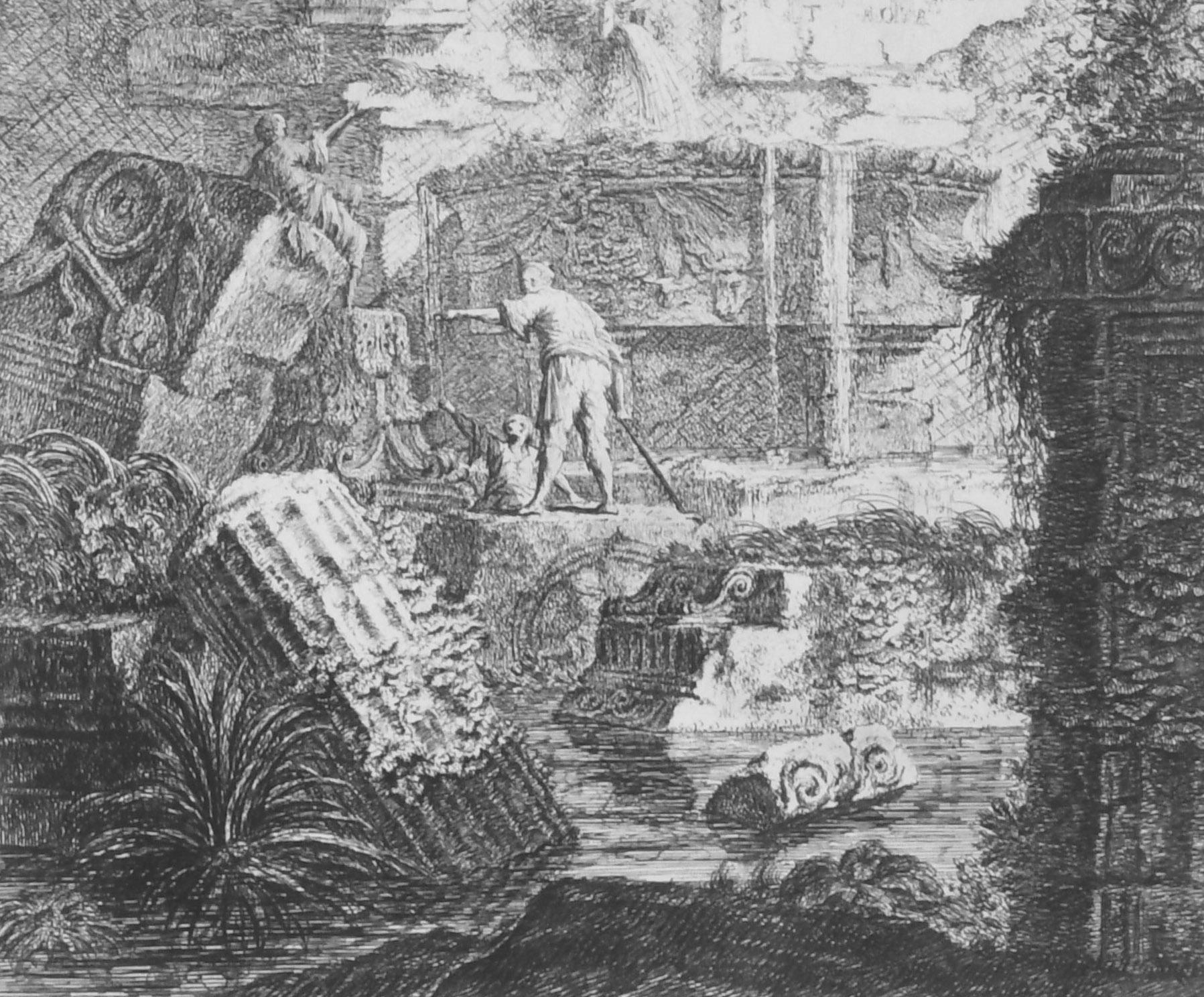 Ruine di Sepolcro antico - Old Masters Print by Giovanni Battista Piranesi
