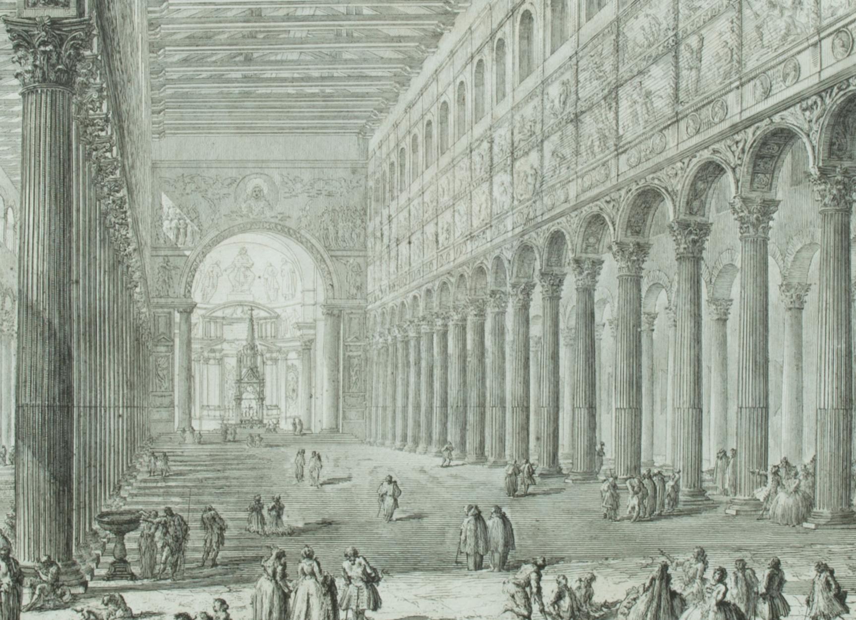 S. Paolo Fuori Le Mura  (Vedute della Basilica di S. Paolo fuor della mura) – Print von Giovanni Battista Piranesi
