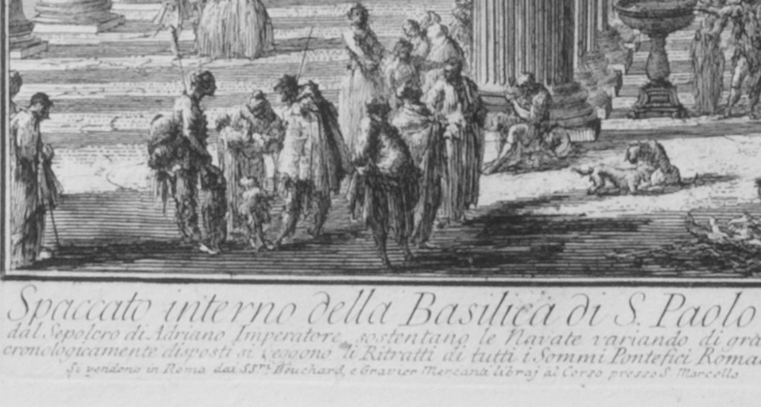 S. Paolo Fuori Le Mura                                                                                          (Vedute della Basilica di S. Paolo fuor della mura)
Radierung, 1748
Aus: Vedute di Roma, Tafel 8
Ein früher römischer Druck,