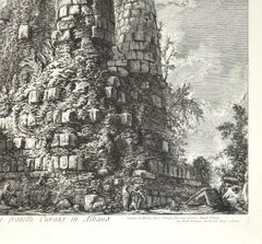 Sepolcro dè tre fratelli Curazj in Albano - Etching by G. B. Piranesi