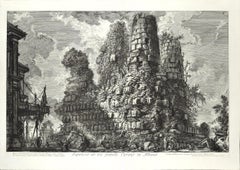 Antique Sepolcro dè tre fratelli Curazj in Albano - Etching by G. B. Piranesi