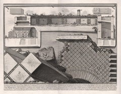 Antique Spaccato del Mauseleo di Ottaviano Augusto, Piranesi Roman etching, 1800