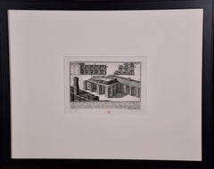 The Aqueduct of Caracalla in Rome: A Framed 18th Century Etching by Piranesi