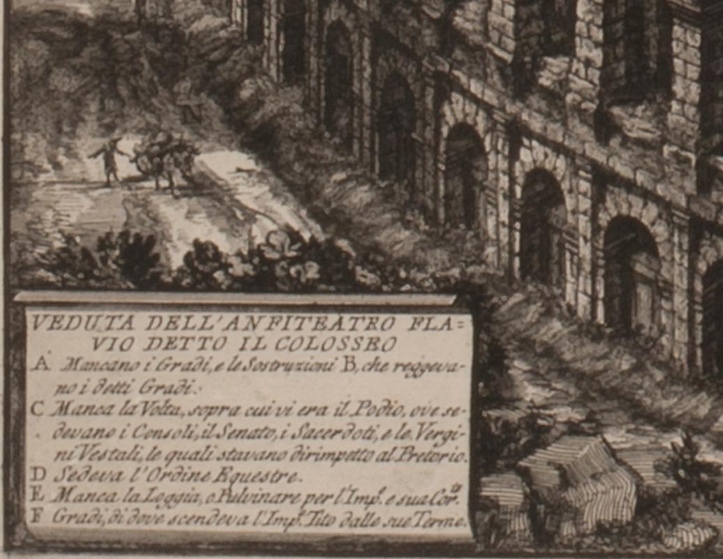 Il Colosseo, vista a volo d'uccello (Veduta dell'Anfiteatro Flavio detto il Colosseo) - Print Antichi maestri di Giovanni Battista Piranesi