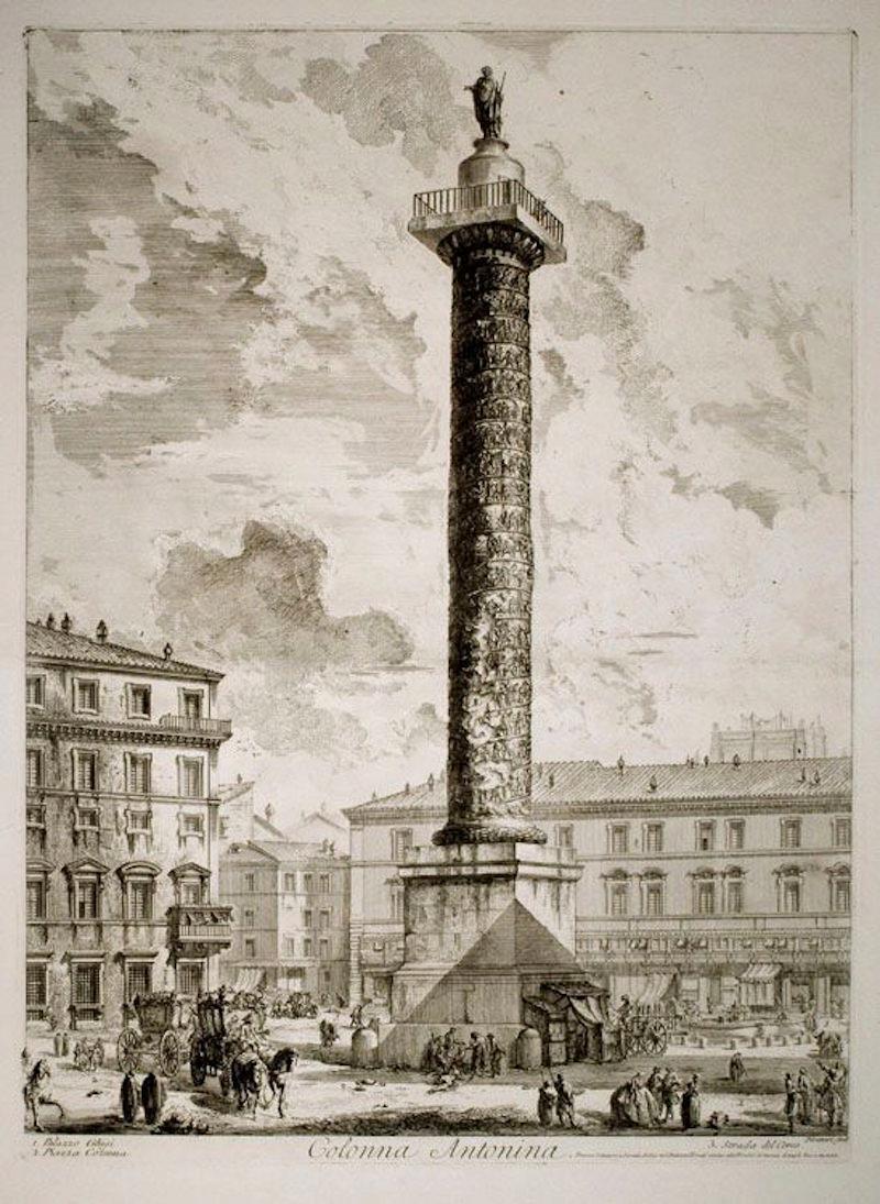 The Column of Marcus Aurelius - Print by Giovanni Battista Piranesi