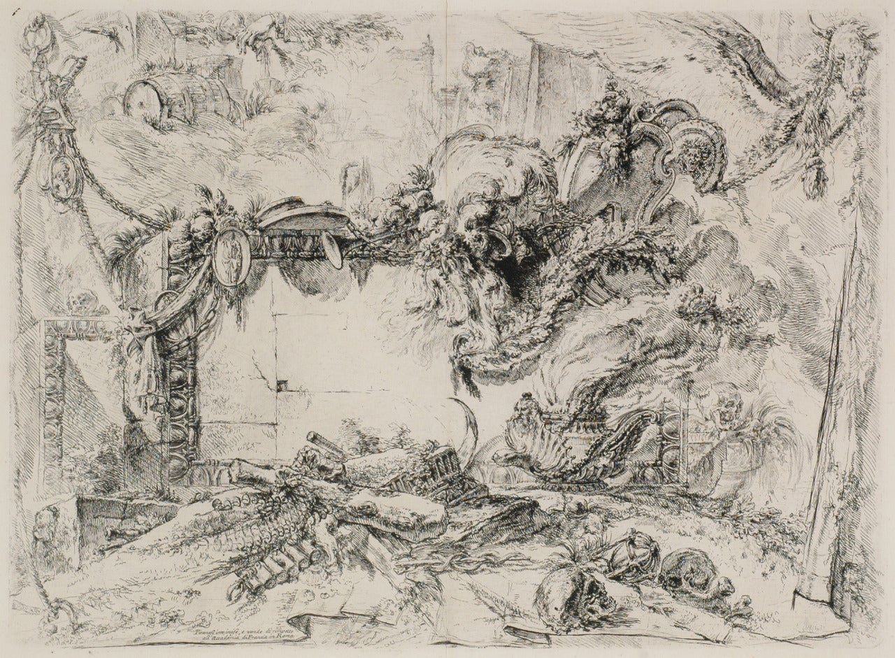 Landscape Print Giovanni Battista Piranesi - La tablette monumentale