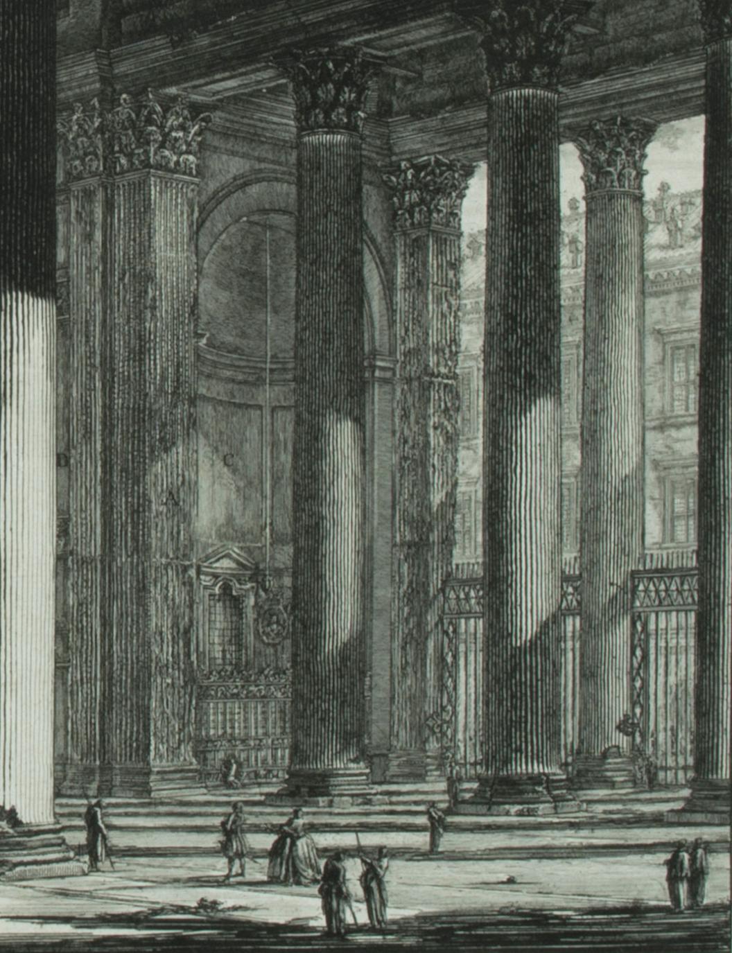 The Pantheon, Interior of the Portico - Print by Giovanni Battista Piranesi