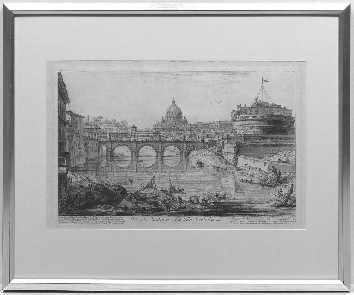 Il Ponte e Castel S. Angelo (Veduta del Ponte e Castello Sant'Angelo) - Print Antichi maestri di Giovanni Battista Piranesi