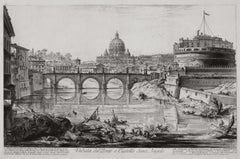 Il Ponte e Castel S. Angelo (Veduta del Ponte e Castello Sant'Angelo)