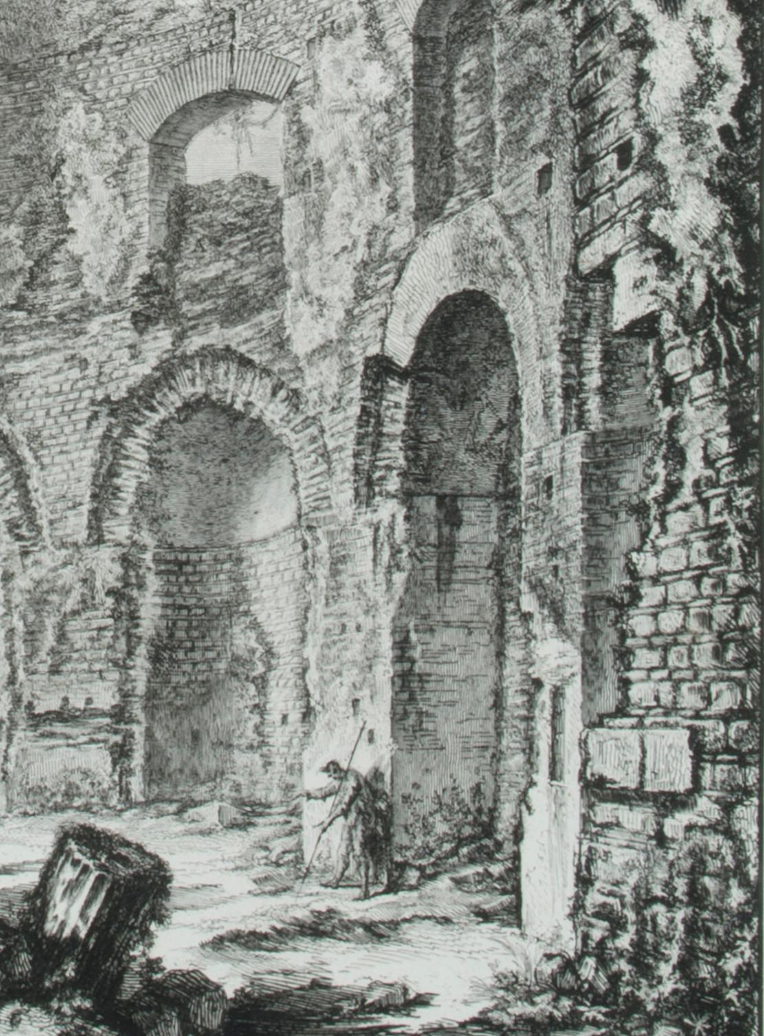 The So-Called Tempio della Tosse, près de Tivoli. Intérieur droit                  - Maîtres anciens Print par Giovanni Battista Piranesi