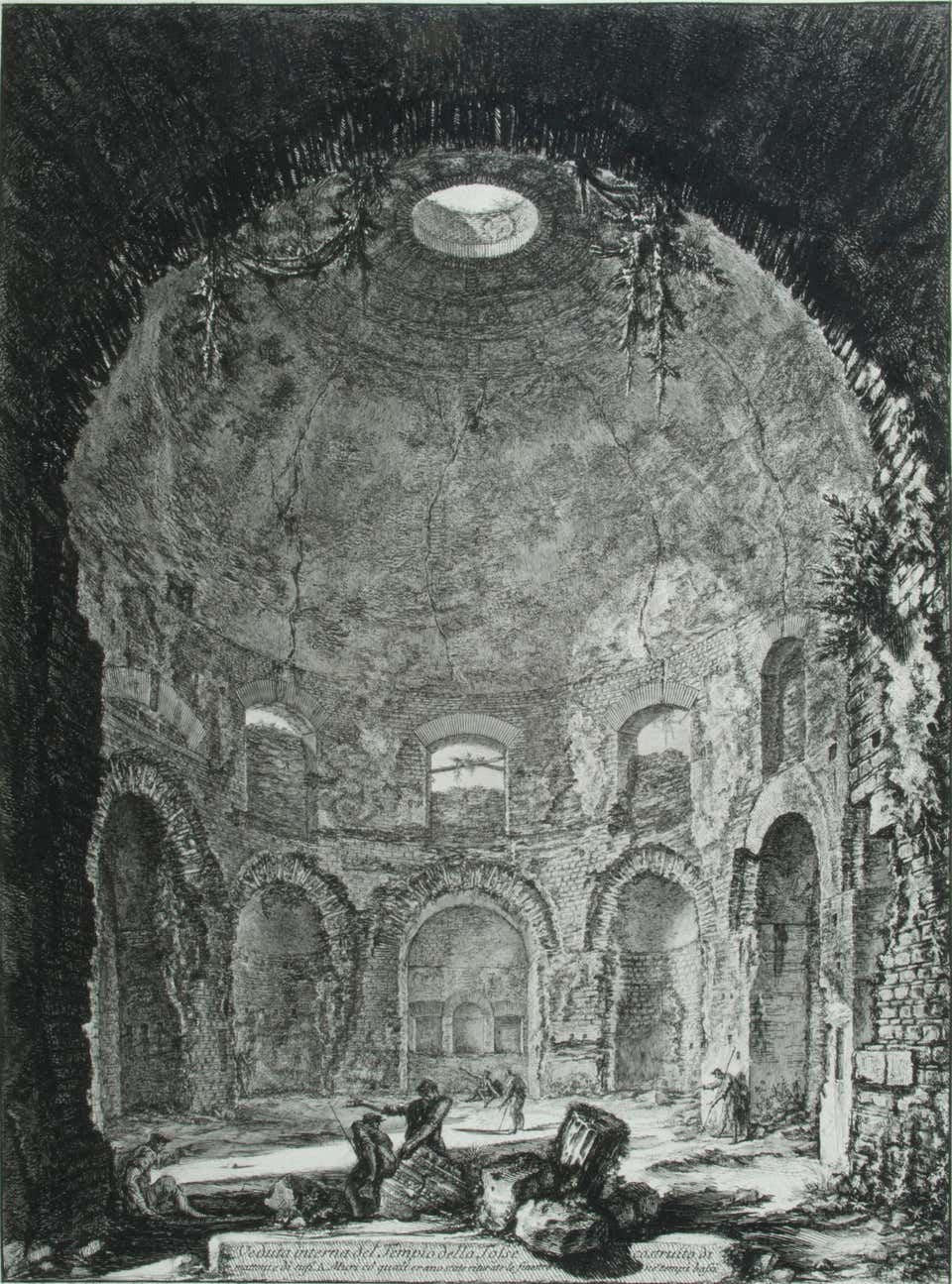 The So-Called Tempio della Tosse, Near Tivoli. Interior Upright