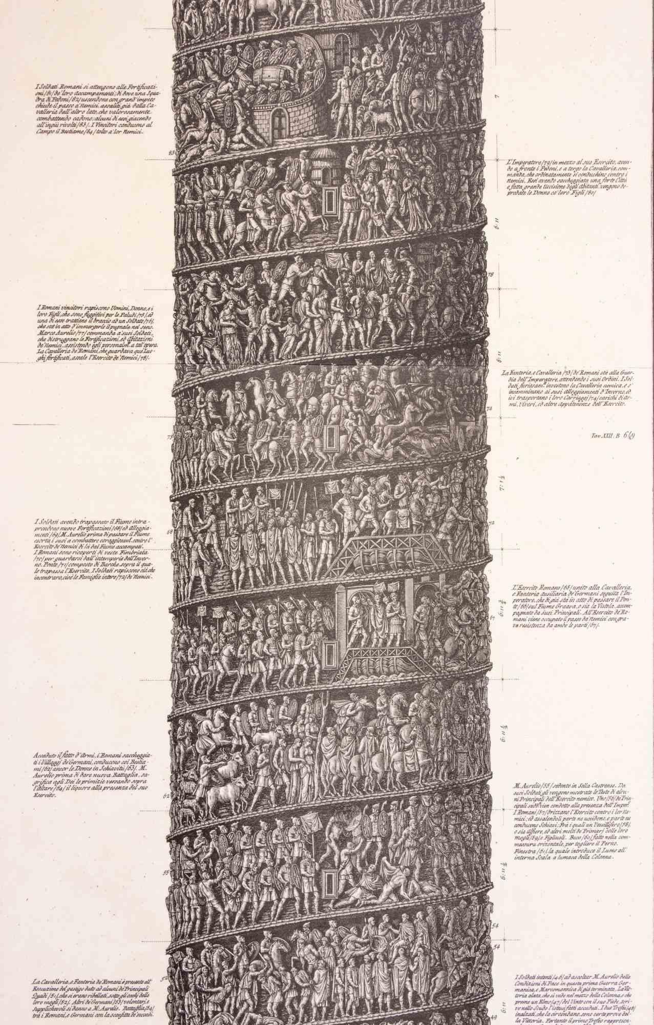 The Trajan's Column - Offset by G.B. Piranesi - 1990s - Old Masters Print by Giovanni Battista Piranesi