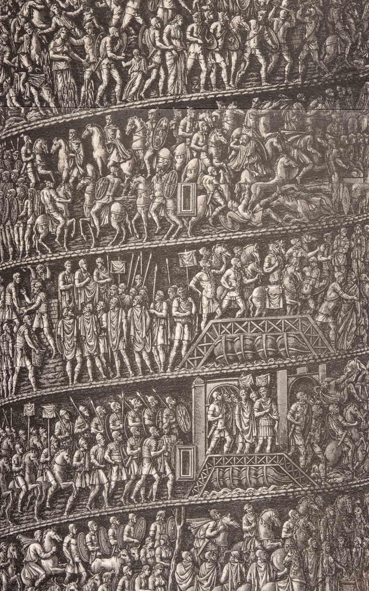 The Trajan's Column - Offset by G.B. Piranesi - 1990s - Gray Landscape Print by Giovanni Battista Piranesi